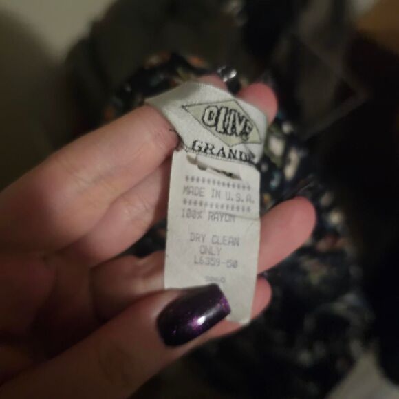 Vintage retro 70s 80s patterned plus size a-line skirt - Picture 5 of 5